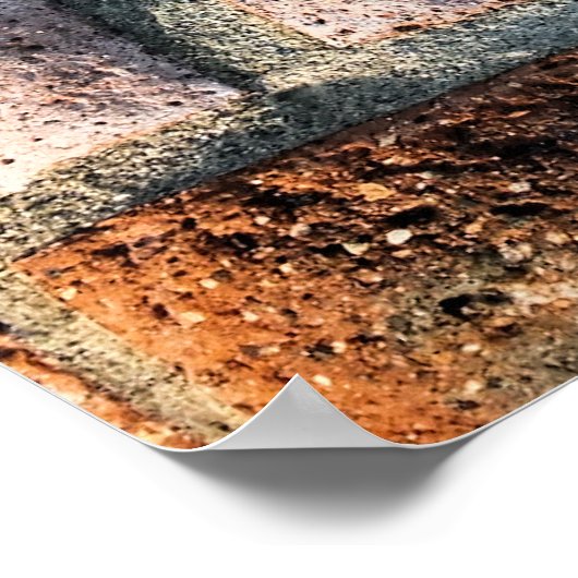 レンガ壁 ポスター (角)