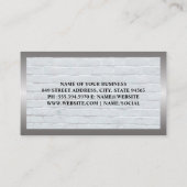 レンガ壁 |メタル縁ど 名刺 (裏面)