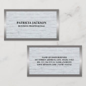 レンガ壁 |メタル縁ど 名刺 (正面/裏面)