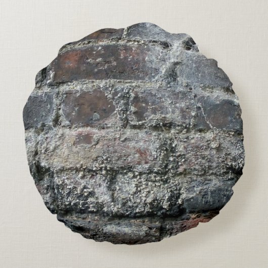 レンガ壁 ラウンドクッション (裏面)