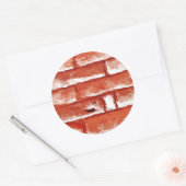 レンガ壁 ラウンドシール (封筒)