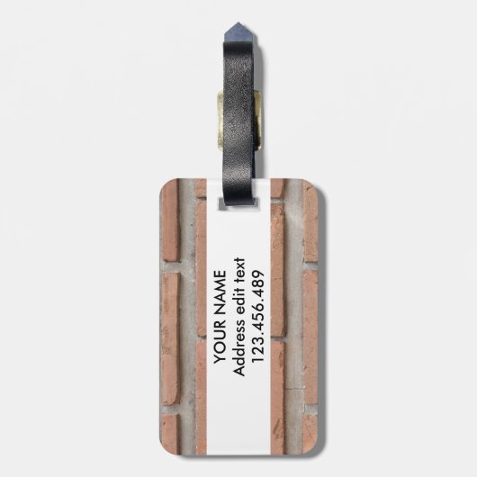 レンガ壁 ラゲッジタグ (裏面縦)