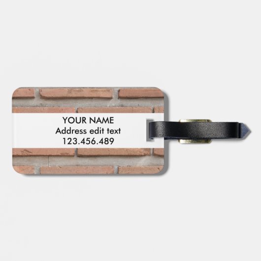 レンガ壁 ラゲッジタグ (裏面横)