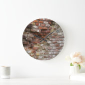 レンガ壁 ラージ壁時計 (ホーム)