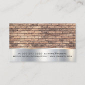 レンガ壁 | 丸鋸盤 | 建築ツール 名刺 (裏面)