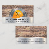 レンガ壁 | 丸鋸盤 | 建築ツール 名刺 (正面/裏面)