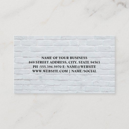 レンガ壁 名刺 (裏面)