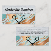 レンガ壁 | 大理石をゆがめる | はさみ 名刺 (正面/裏面)