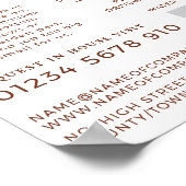 レンガ壁、建物会社のロゴ、ビルダー広告 ポスター (角)