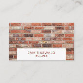 レンガ壁、建物会社、建築業者 名刺 (正面)