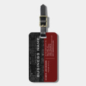 レンガ壁(赤黒コンテンポラリー) ラゲッジタグ (正面縦)