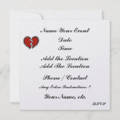 レンガ壁（離婚 – 新居？）招待状- SRF 招待状 (裏面)