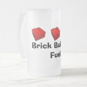 レンガ建物燃料 フロストグラスビールジョッキ (正面左)