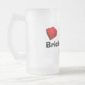 レンガ建物燃料 フロストグラスビールジョッキ (左)