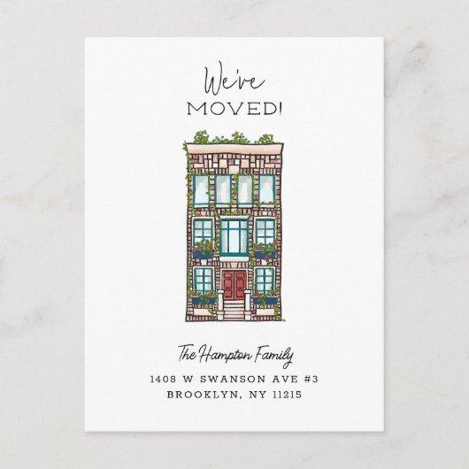 レンガ建物移動 案内ポストカード (正面)