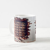 レンガ描写壁の3D穴 コーヒーマグカップ (正面左)