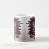 レンガ描写壁の3D穴 コーヒーマグカップ (中央)