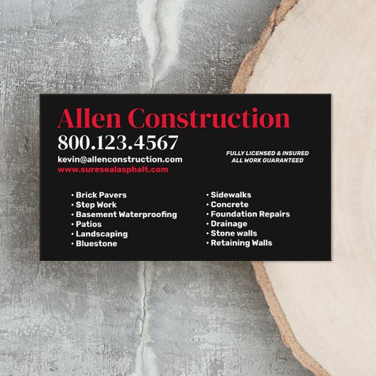 レンガ敷き 駐車場・庭 名刺