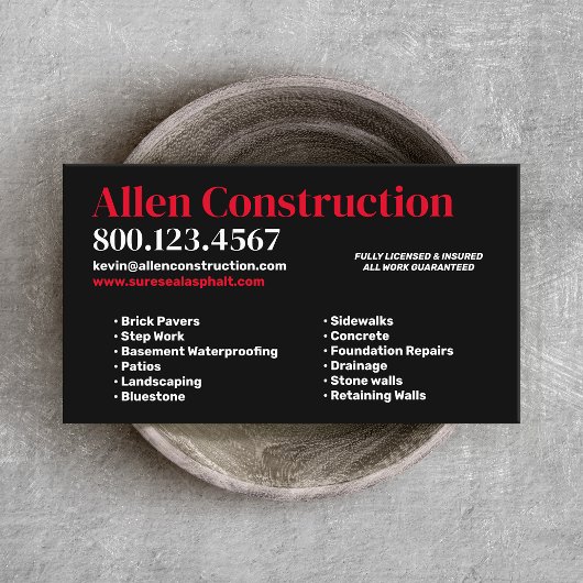 レンガ敷き 駐車場・庭 名刺