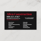 レンガ敷き 駐車場・庭 名刺 (正面)