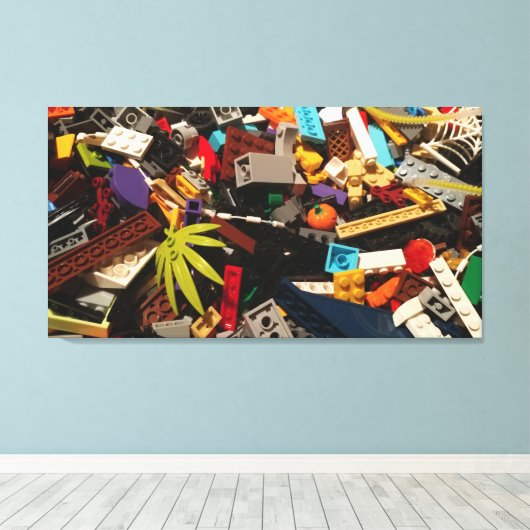 レンガ杭 キャンバスプリント (インサイチュ (ウッドフロア))