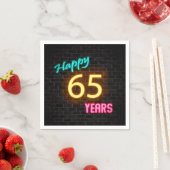 レンガ白熱［赤熱］光を放つ壁のネオン65サイン スタンダードカクテルナプキン (インサイチュ)