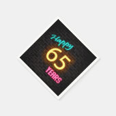 レンガ白熱［赤熱］光を放つ壁のネオン65サイン スタンダードカクテルナプキン (角)