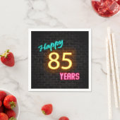 レンガ白熱［赤熱］光を放つ壁のネオン85サイン スタンダードカクテルナプキン (インサイチュ)