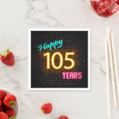 レンガ白熱［赤熱］光を放つ壁の105ネオンサイン スタンダードカクテルナプキン (インサイチュ)