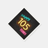 レンガ白熱［赤熱］光を放つ壁の105ネオンサイン スタンダードカクテルナプキン (角)