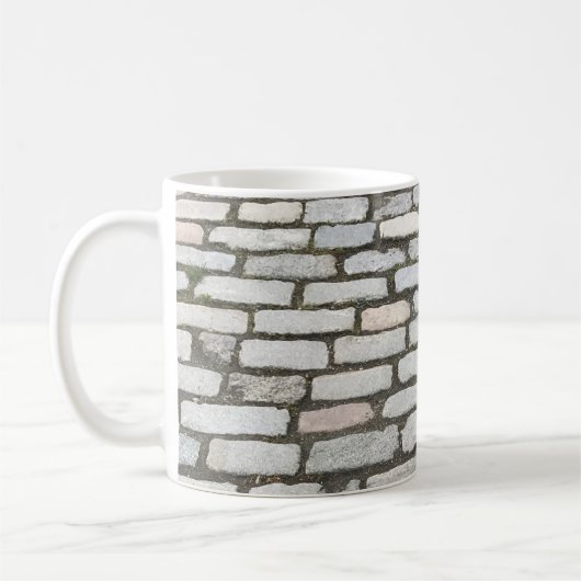 レンガ石畳通り経路自然写真 コーヒーマグカップ (左)