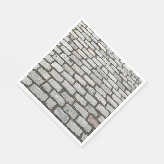 レンガ石畳通り経路自然写真 スタンダードランチョンナプキン (角)