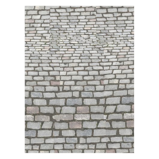 レンガ石畳通り経路自然写真 テーブルクロス (正面)