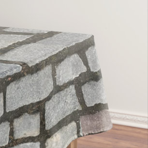 レンガ石畳通り経路自然写真 テーブルクロス