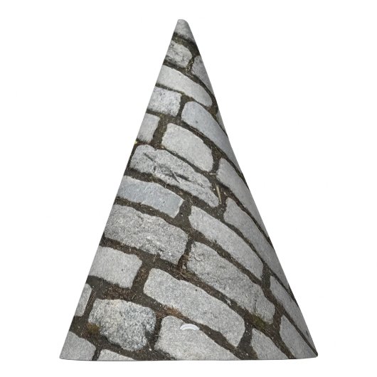 レンガ石畳通り経路自然写真 パーティーハット (右)