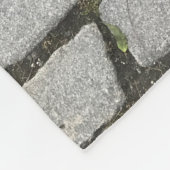 レンガ石畳通り経路自然写真 フリースブランケット (角)