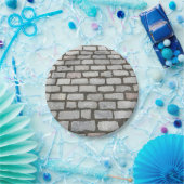 レンガ石畳通り経路自然写真 ペーパープレート (パーティー)