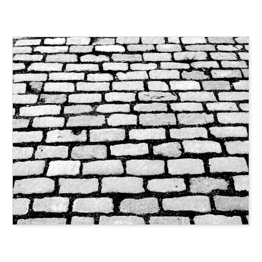 レンガ石畳通り経路自然写真 ラバースタンプ (インプリント)