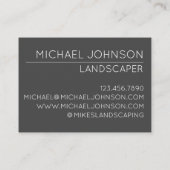 レンガ石畳通り経路自然写真 名刺 (裏面)