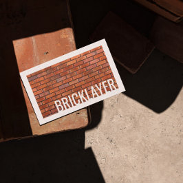 レンガ積み石積みホワイトカ縁どッド 名刺