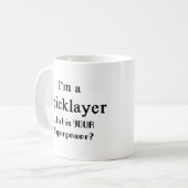 レンガ積み職人 コーヒーマグカップ (正面左)