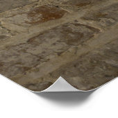 レンガ素朴壁 ポスター (角)