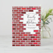 レンガ結婚積み石工ブロック 招待状 (スタンド正面)