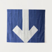 レンガ絵を描壁の白い矢印 タペストリー (正面(横))