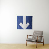 レンガ絵を描壁の白い矢印 タペストリー (インサイチュ(横))