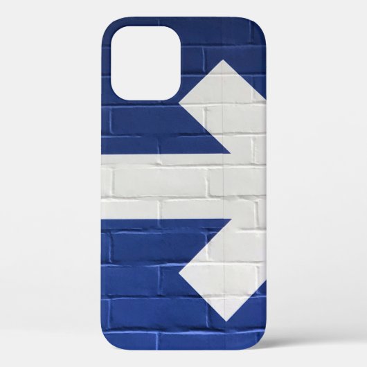 レンガ絵を描壁の白い矢印 Case-Mate iPhoneケース (裏面)
