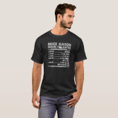レンガ職人の時給 レンガ積み労働者 Tシャツ (正面フル)
