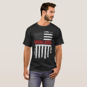 レンガ職人 アメリカ国旗 建設作業員 Tシャツ (正面フル)