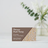 レンガ舗装パティオ建築 名刺 (スタンド正面)