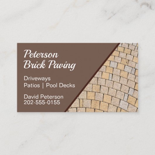 レンガ舗装パティオ建築 名刺 (正面)